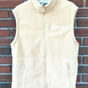 North End Vest Sz S All Climate Wear Faux Suede Full Zip and Zip Pockets EUC